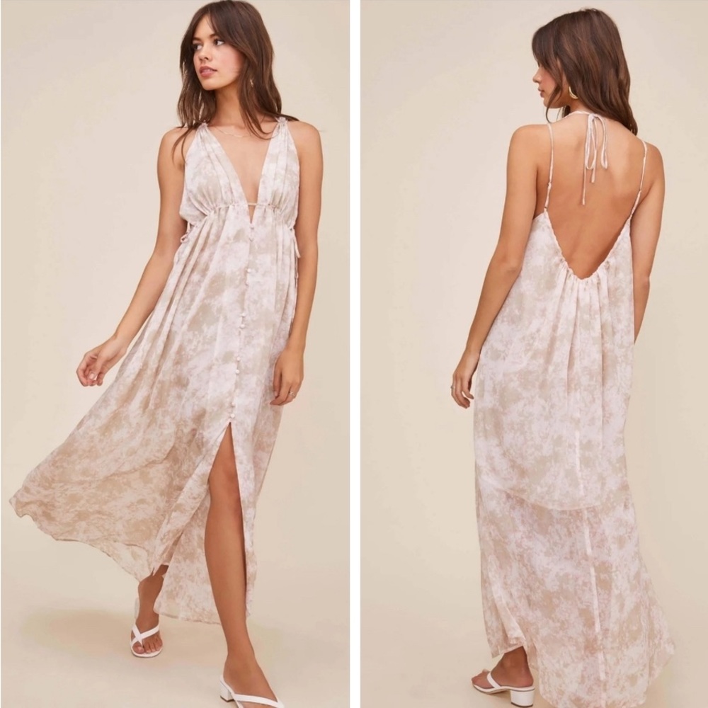 ASTR THE LABEL NWT THE AMALFI TIE DYE MAXI DRESS